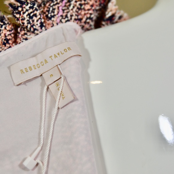 ๐๐ท๏ธ  Rebecca Taylor Navy/Blush  Tweed Work/Office Dress - Picture 15 of 15